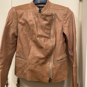Lafayette 148 light brown leather jacket